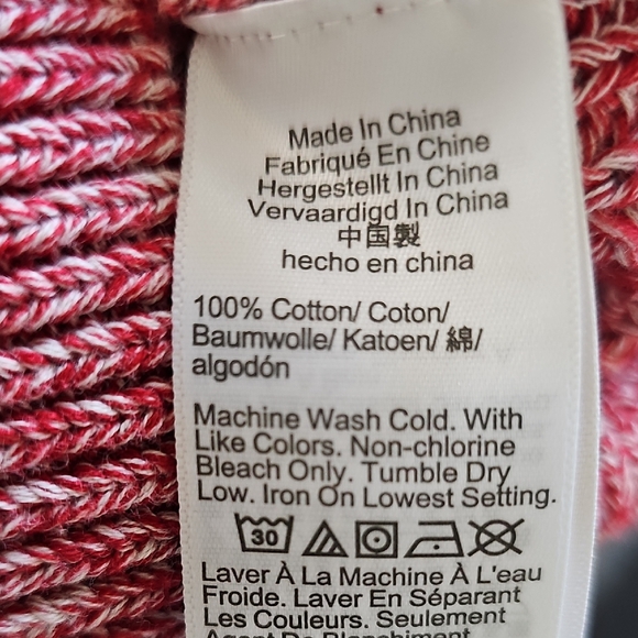 Madewell Marled Ribbed Lace-Up  Sweater. - Picture 9 of 9